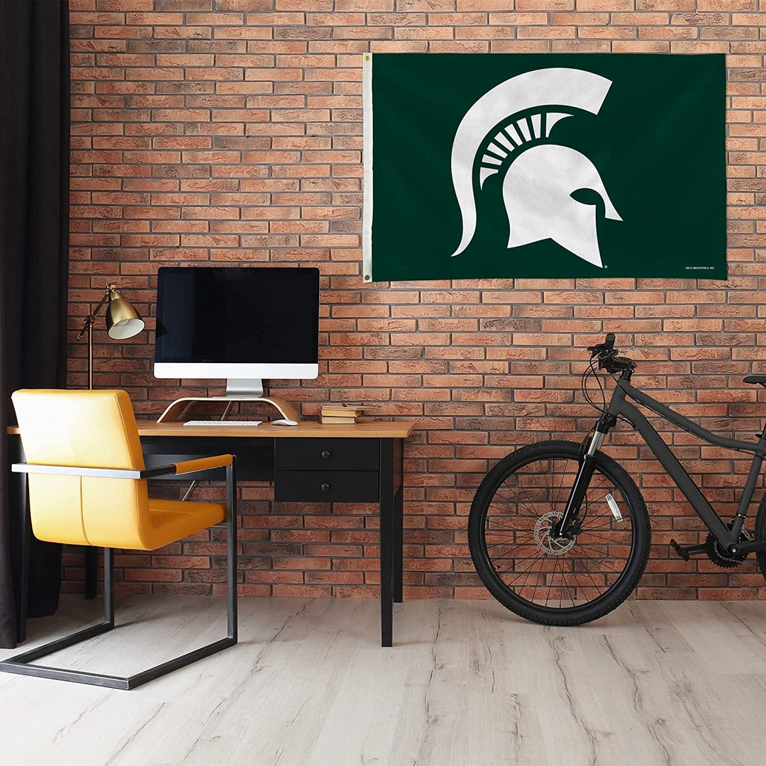Michigan State University Spartans Premium 3x5 Flag Banner Metal Grommets Outdoor Indoor
