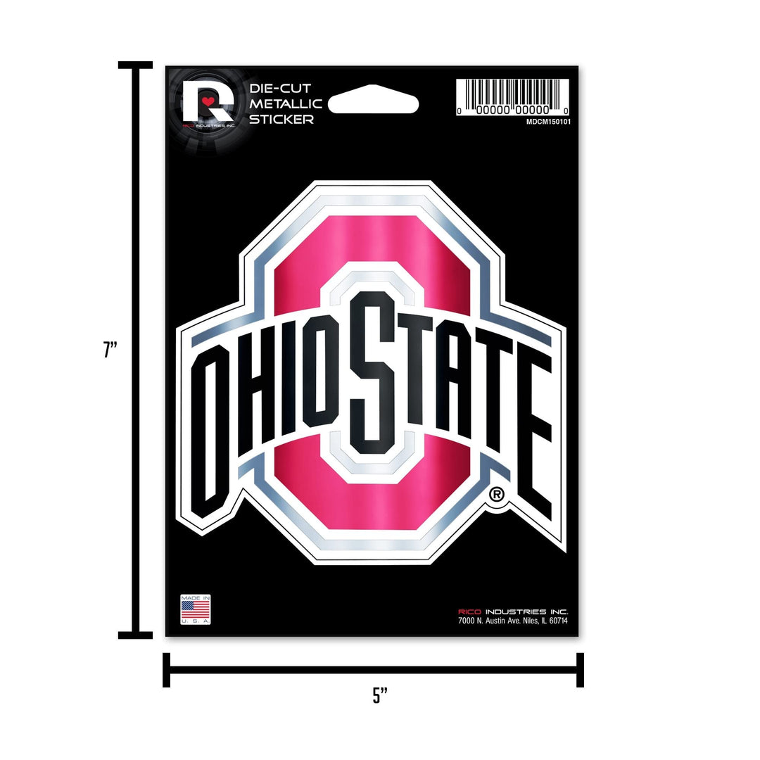 Rico Industries NFL Football Cleveland Browns 5" x 7" Metallic Die-Cut Decal