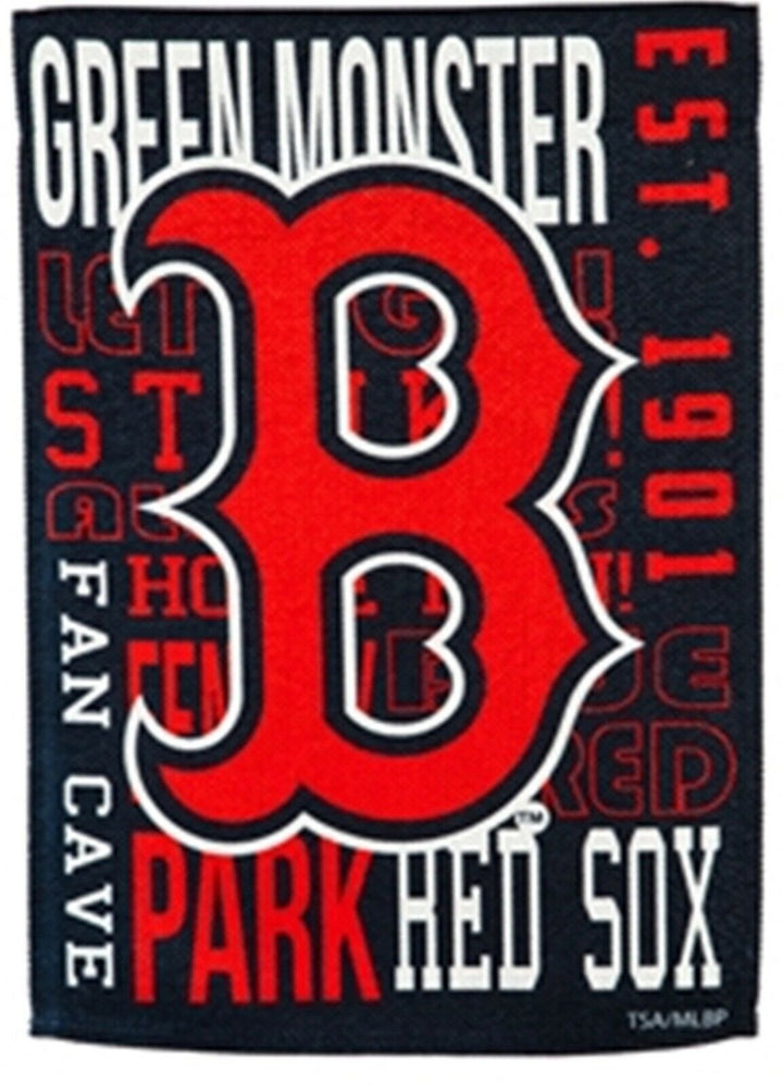 Boston Red Sox Fan Rules Deluxe 2-Sided 28x44 Banner Outdoor House Flag Baseball