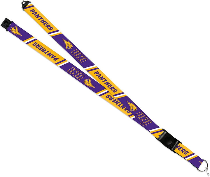 University of Northern Iowa Panthers Lanyard Keychain Double Sided Breakaway Safety Design Adult