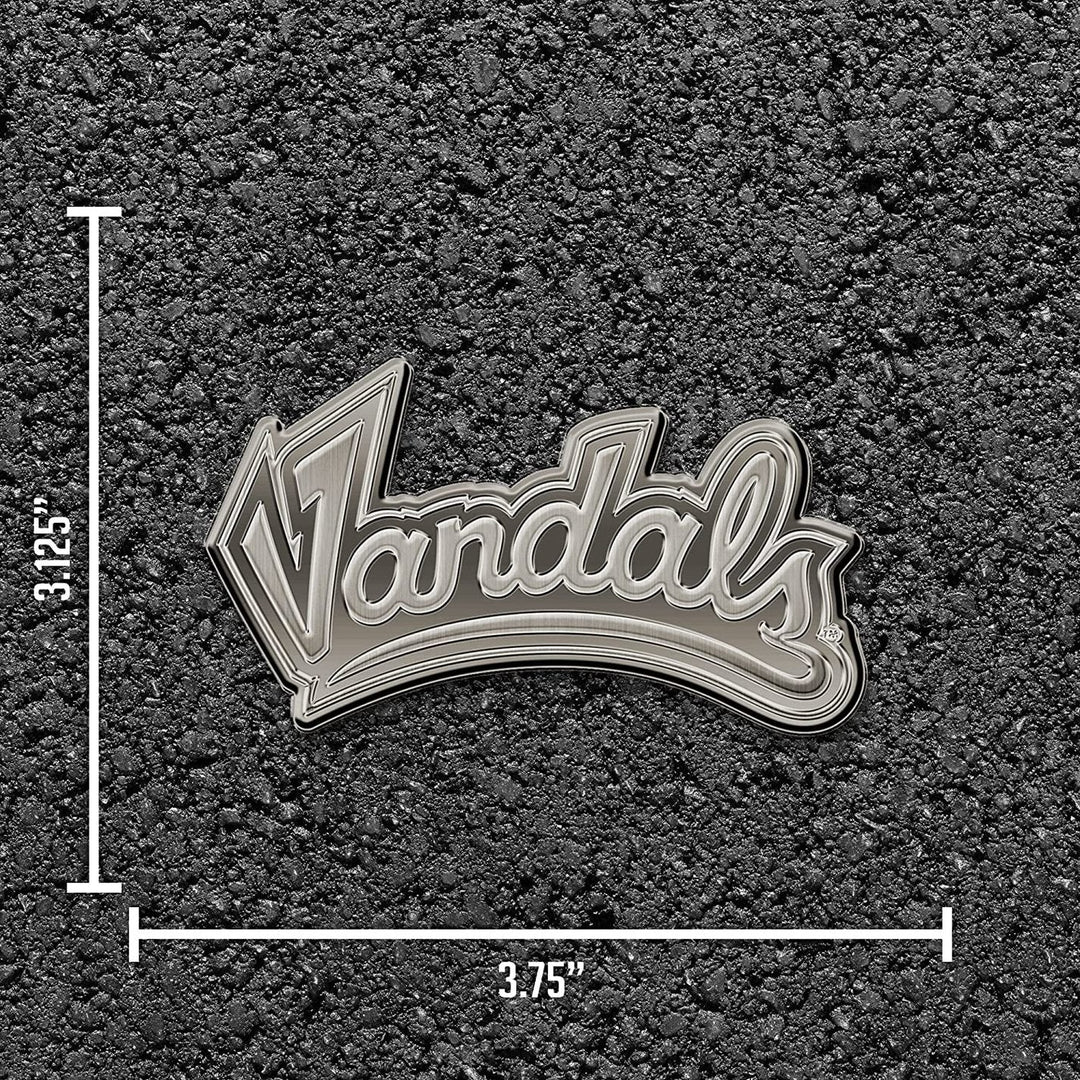 University of Idaho Vandals Solid Metal Auto Emblem Antique Nickel for Car/Truck/SUV
