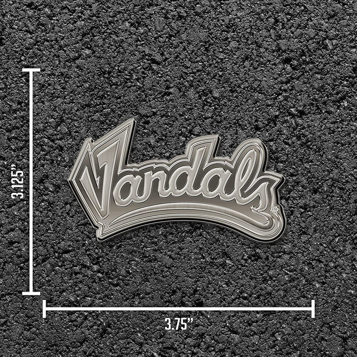 University of Idaho Vandals Solid Metal Auto Emblem Antique Nickel for Car/Truck/SUV