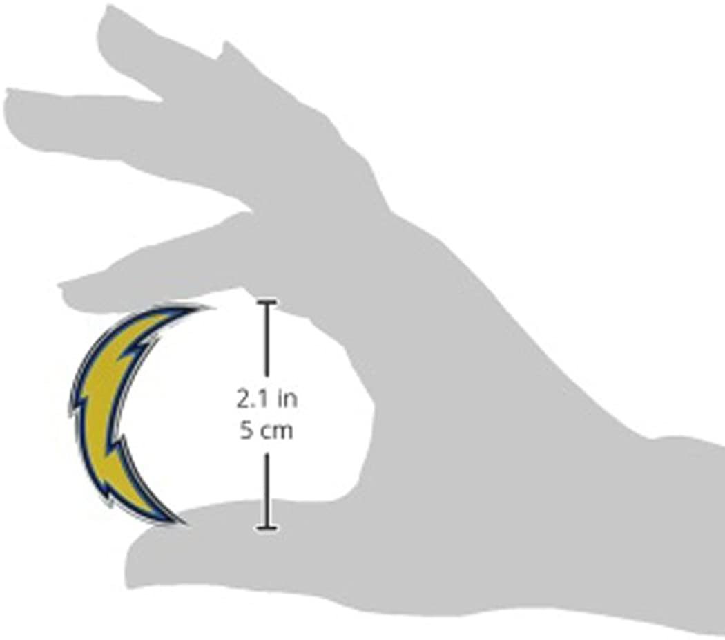 Los Angeles Chargers Auto Emblem, Aluminum Metal, Embossed Team Color, Raised Decal Sticker, Full Adhesive Backing