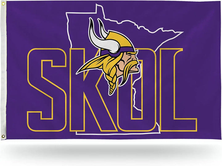 Minnesota Vikings Home State KOL Design 3x5 Feet Premium Flag Banner with Metal Grommets Outdoor