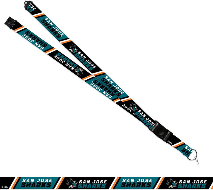 San Jose Sharks Lanyard Keychain Safety Breakaway Double Sided