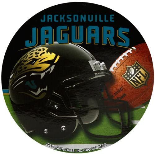 Jacksonville Jaguars 4 Inch Flat Vnyl Round Decal Sticker Auto Home