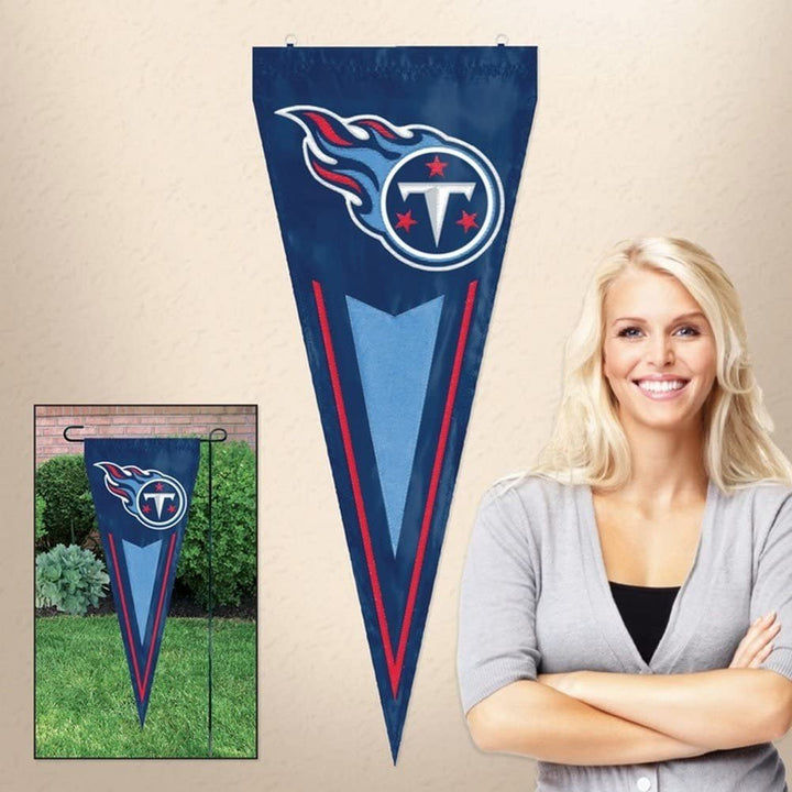Tennessee Titans 14x34 Inch Garden Flag Banner Yard Pennant Design Embroidered Outdoor