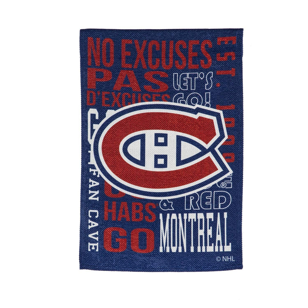 Montreal Canadiens Premium Double Sided Banner House Flag, Fan Rules Design, 28x44 Inch
