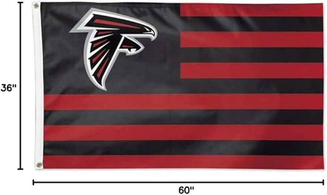 Atlanta Falcons Premium 3x5 Feet Flag Banner, Nation Design, Metal Grommets, Outdoor Use, Single Sided