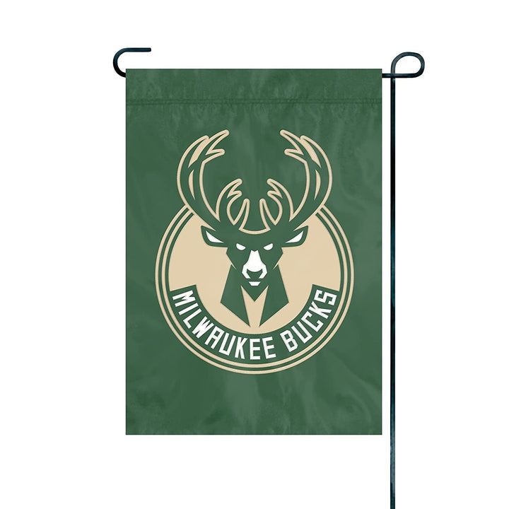 Milwaukee Bucks Premium Garden Flag Banner Applique Embroidered 12.5x18 Inch