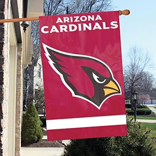 Arizona Cardinals Premium Double Sided Banner Flag Applique Embroidered 28x44 Inches