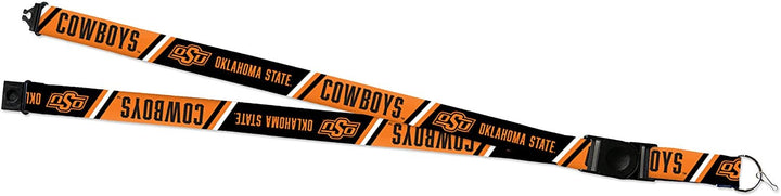 Oklahoma State University Cowboys Lanyard Keychain Double Sided 18 Inch Button Clip Safety Breakaway