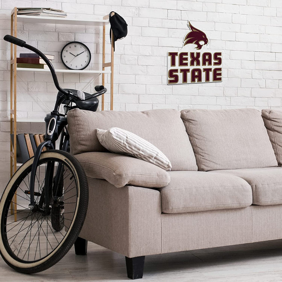 Texas State University Bobcats Soft Felt Pennant, Primary Design, Shape Cut, 18 Inch, Easy To Hang