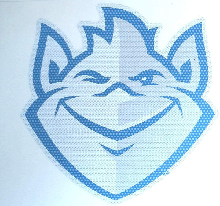 Saint Louis University Billikens 8 Inch Preforated Window Film Decal Sticker, One-Way Vision, Adhesive Backing