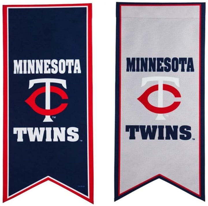Minnesota Twins Premium Pennant Garden Flag Banner, Double Sided, Embroidered, 13x28 Inch