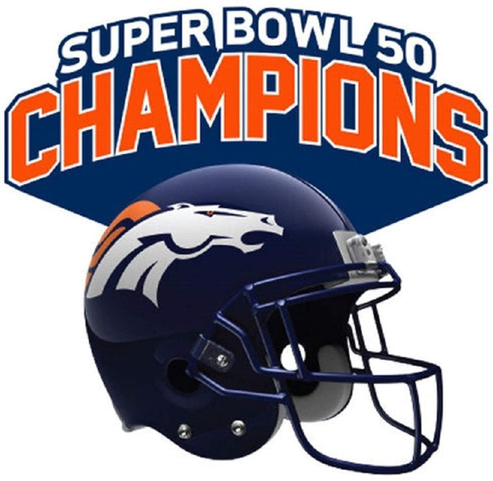 Rico Industries, Inc. Broncos Auto Emblem Super Bowl 50 Champions Premium Acrylic Raised Decal Football