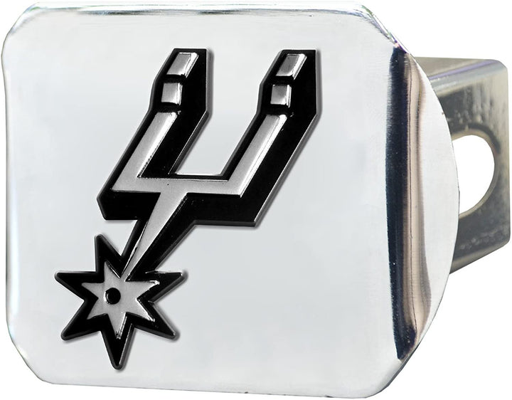 San Antonio Spurs Hitch Cover Solid Metal with Chrome Metal Emblem 2" Square Type III