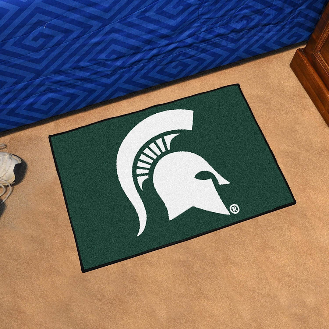 Michigan State University Spartans Floor Mat Area Rug, 20x30 Inch, Nylon, Anti-Skid Backing