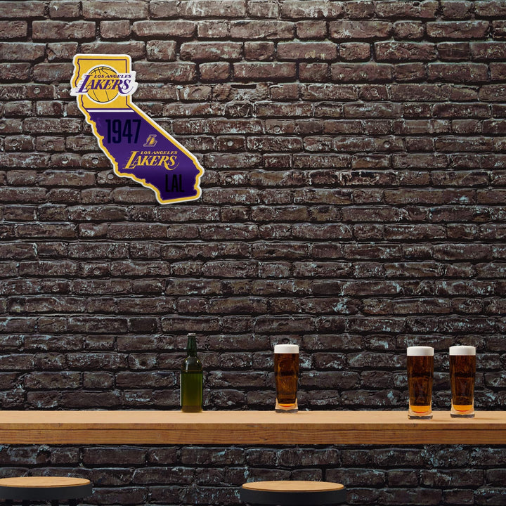 Los Angeles Lakers 18 Inch Pennant, State Design, Soft Felt