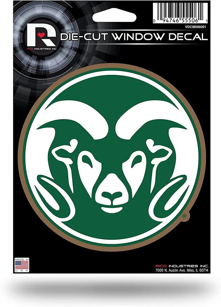 Colorado State University Rams 5 Inch Sticker Decal Flat Vinyl Die Cut Full Adhesive Backing