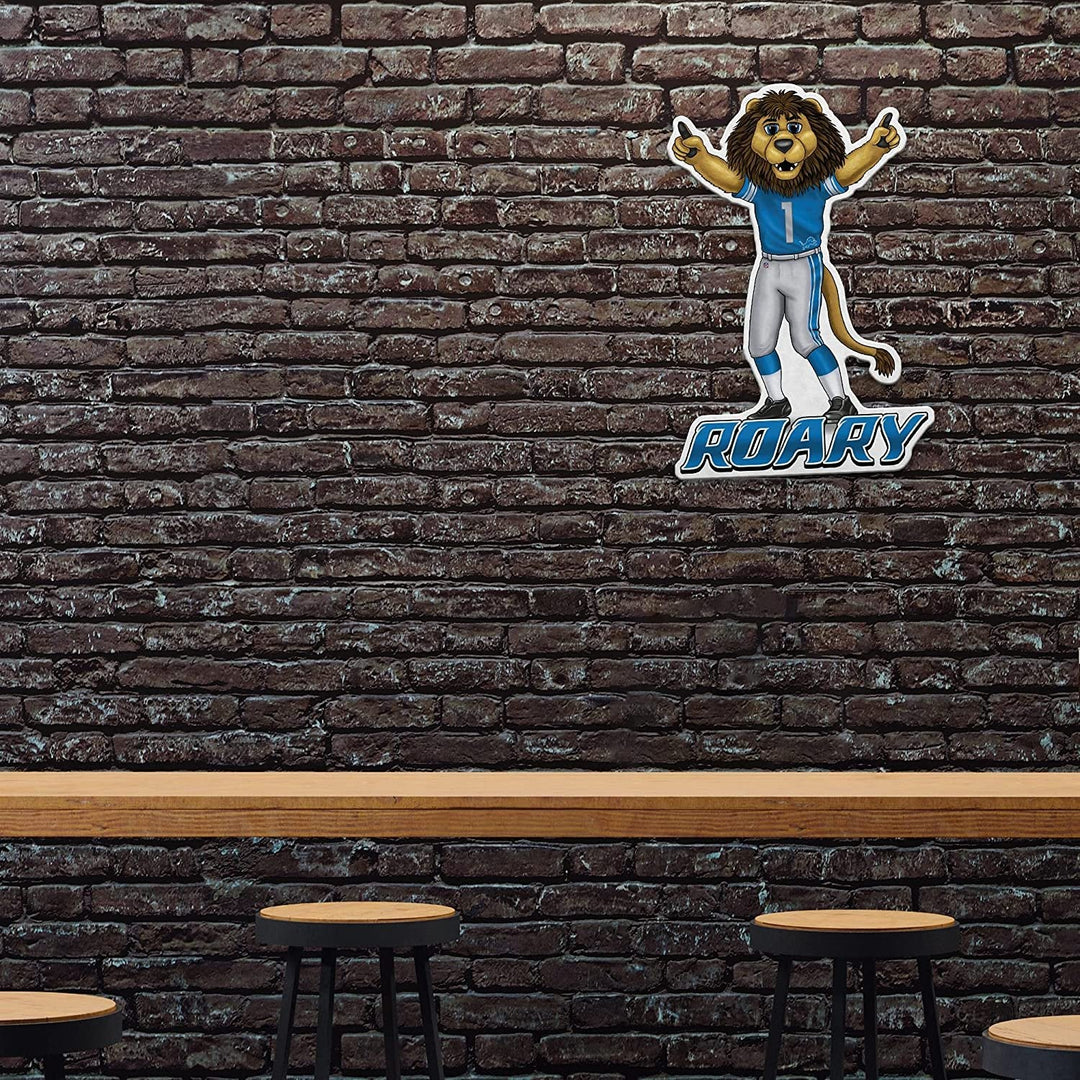 Detroit Lions Pennant Mascot Logo 18 Inch Soft Felt