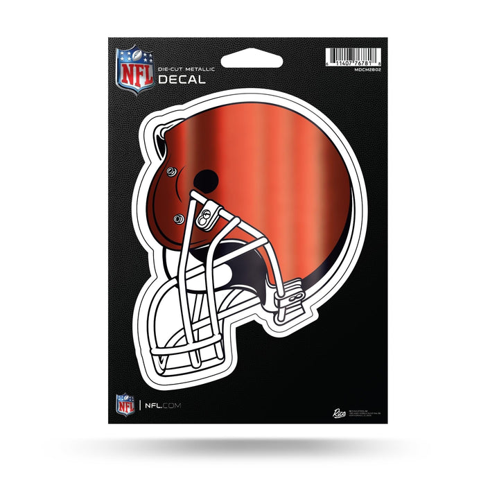 Rico Industries NFL Football Cleveland Browns 5" x 7" Metallic Die-Cut Decal