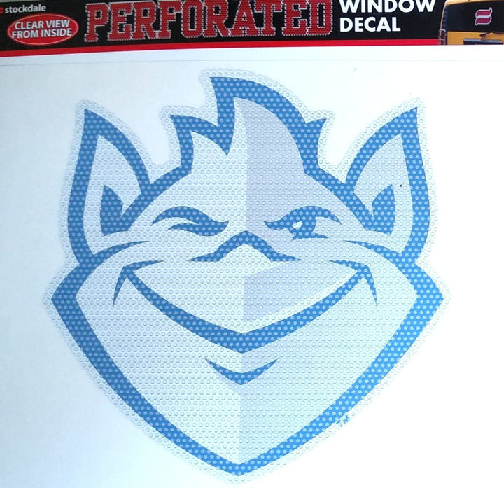 Saint Louis University Billikens 8 Inch Preforated Window Film Decal Sticker, One-Way Vision, Adhesive Backing