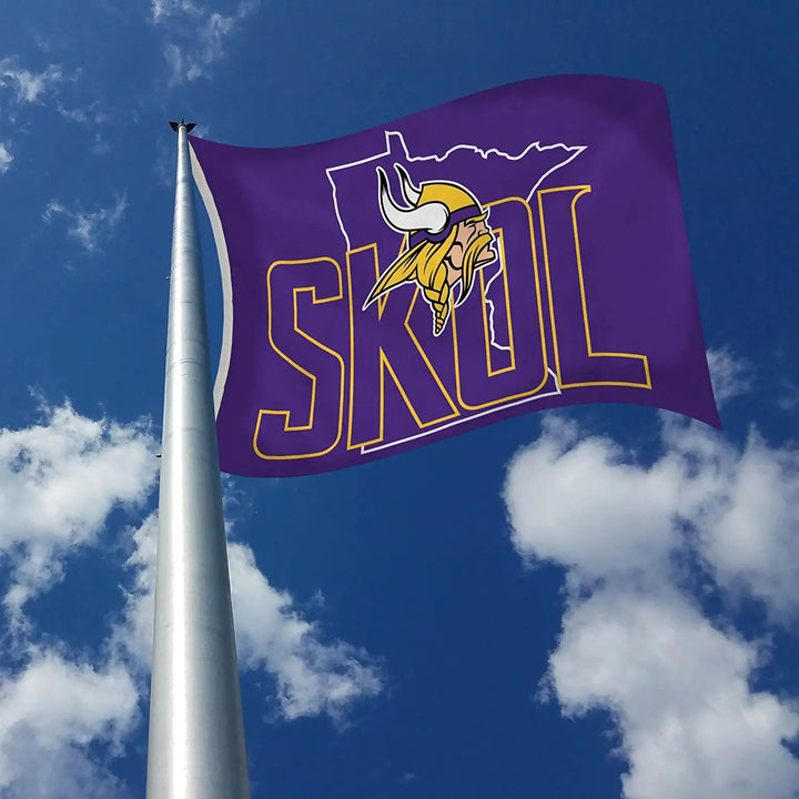Minnesota Vikings Home State KOL Design 3x5 Feet Premium Flag Banner with Metal Grommets Outdoor