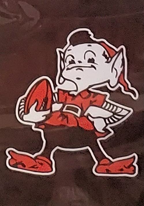 Cleveland Browns Premium Embroidered Garden Flag Banner Applique Brownie Mascot Logo 13x18 Inch