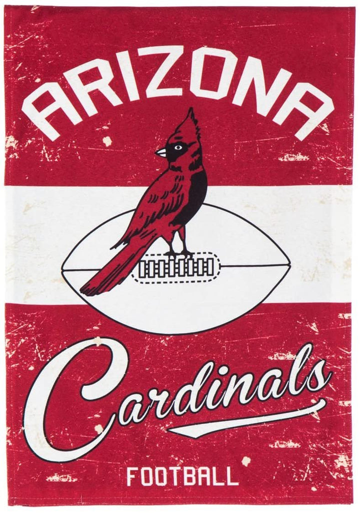 Arizona Cardinals Premium House Flag Banner, Double Sided, Retro Vintage Style, Linen, 28x44 Inch