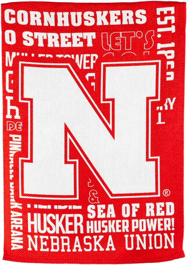 University of Nebraska Cornhuskers Premium Double Sided Banner Flag 28x44 Inch Fan Rules Design Indoor Outdoor