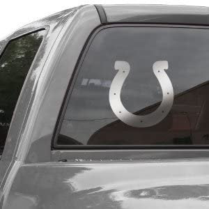 Indianapolis Colts 6 Inch Decal Sticker, Metallic Chrome Shimmer Design