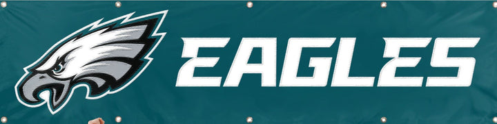 Philadelphia Eagles Huge 8x2 Feet Banner Applique Flag Metal Grommets