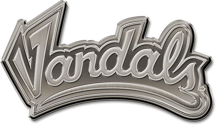 University of Idaho Vandals Solid Metal Auto Emblem Antique Nickel for Car/Truck/SUV