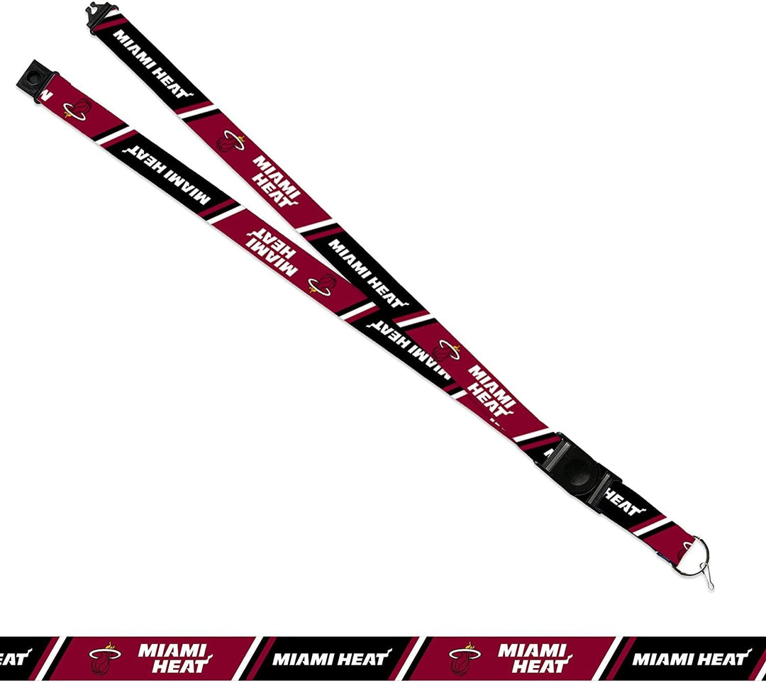 Miami Heat Premium Lanyard Keychain 18 Inch Button Clip Safety Breakaway
