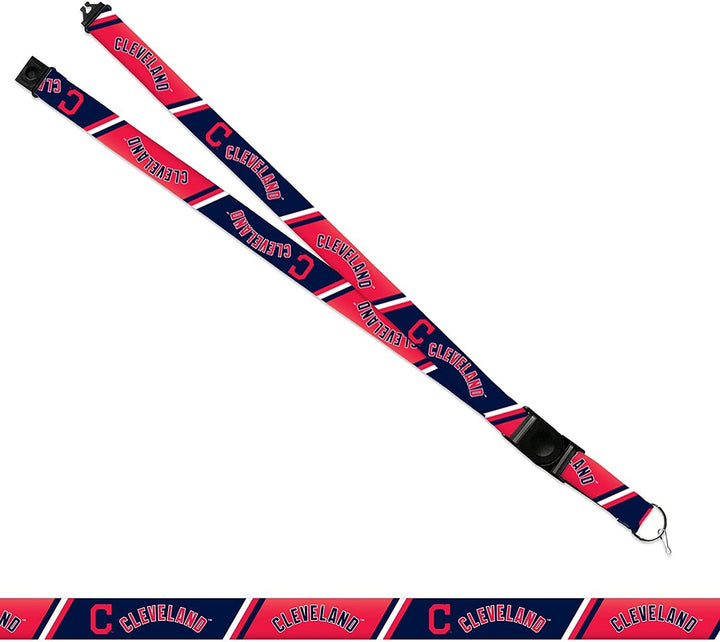 Cleveland Indians Premium Lanyard Keychain Unisex Button Clip and Breakaway, Detachable