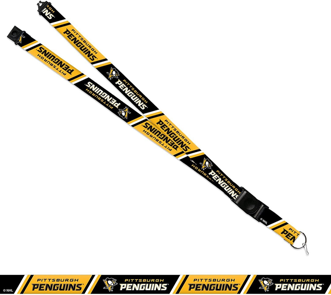 Pittsburgh Penguins Lanyard Keychain Safety Breakaway Double Sided