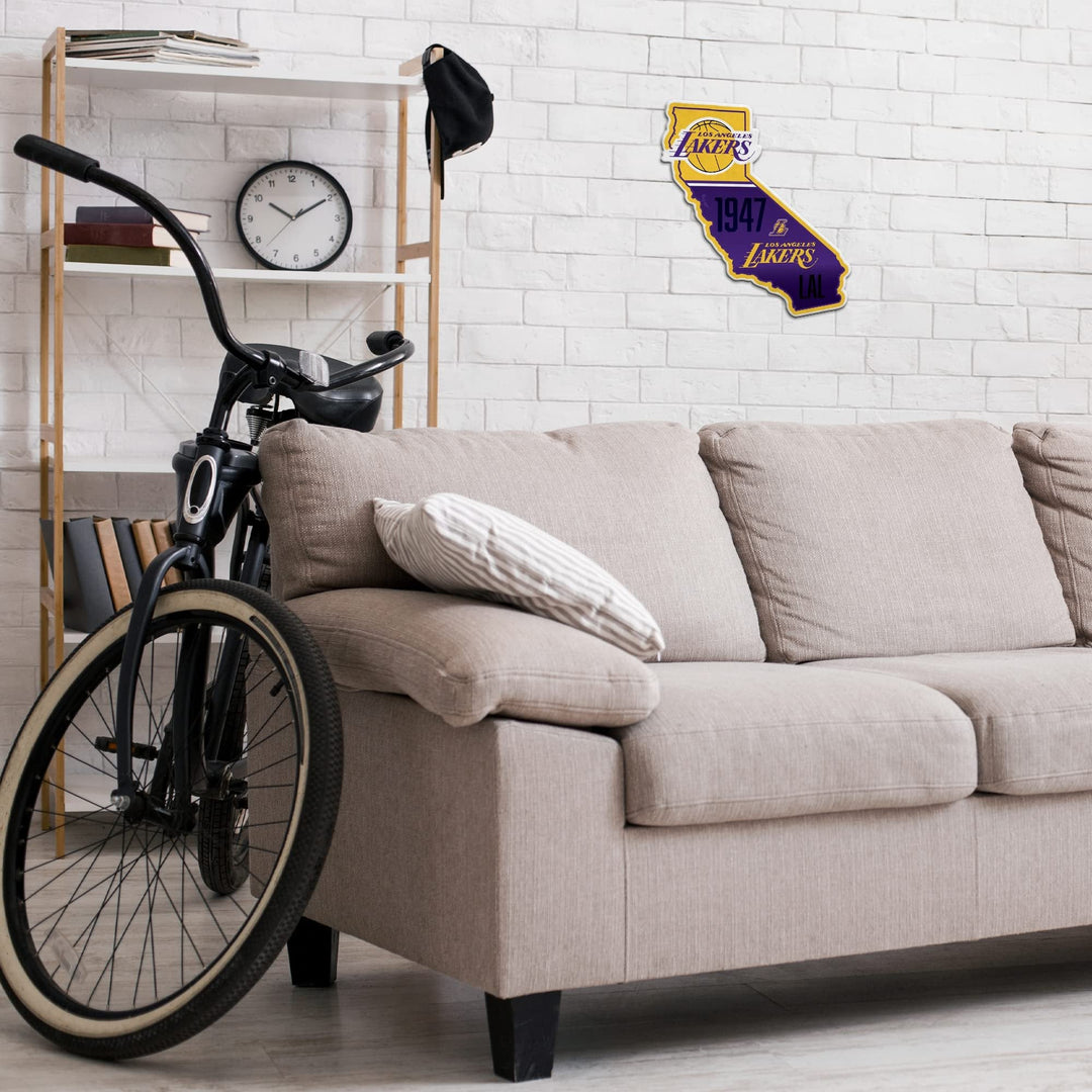 Los Angeles Lakers 18 Inch Pennant, State Design, Soft Felt