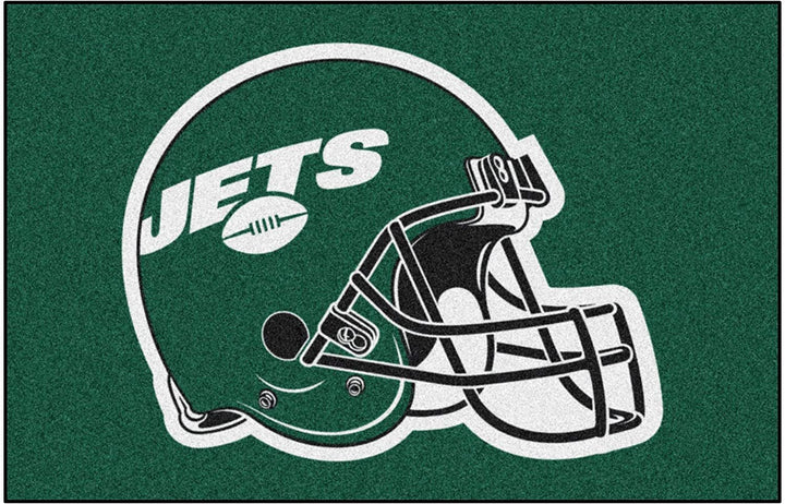 New York Jets Floor Mat Area Rug, 20x30 Inch, Nylon, Anti-Skid Backing