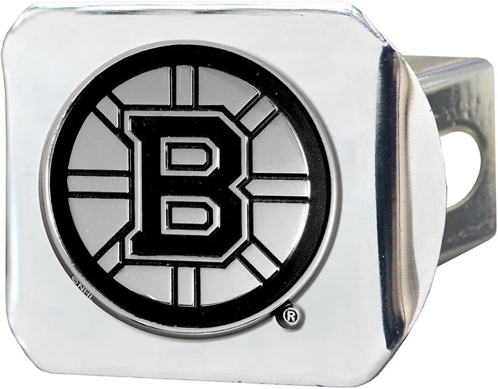 Boston Bruins Hitch Cover Solid Metal with Raised Chrome Metal Emblem 2" Square Type III
