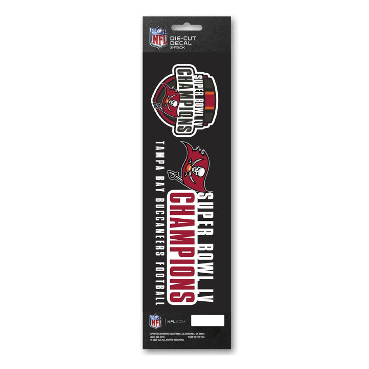 FANMATS 30763 Tampa Bay Buccaneers 2021 Super Bowl LV Champions 2 Piece Team Slogan Decal Sticker Set