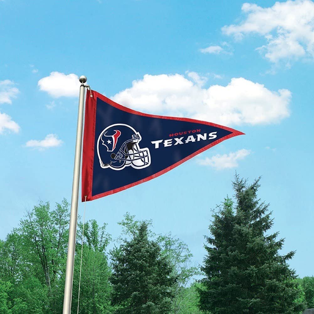 Houston Texans Premium 3x5 Flag Banner, Pennant Design, Applique, Indoor or Outdoor, Single Sided