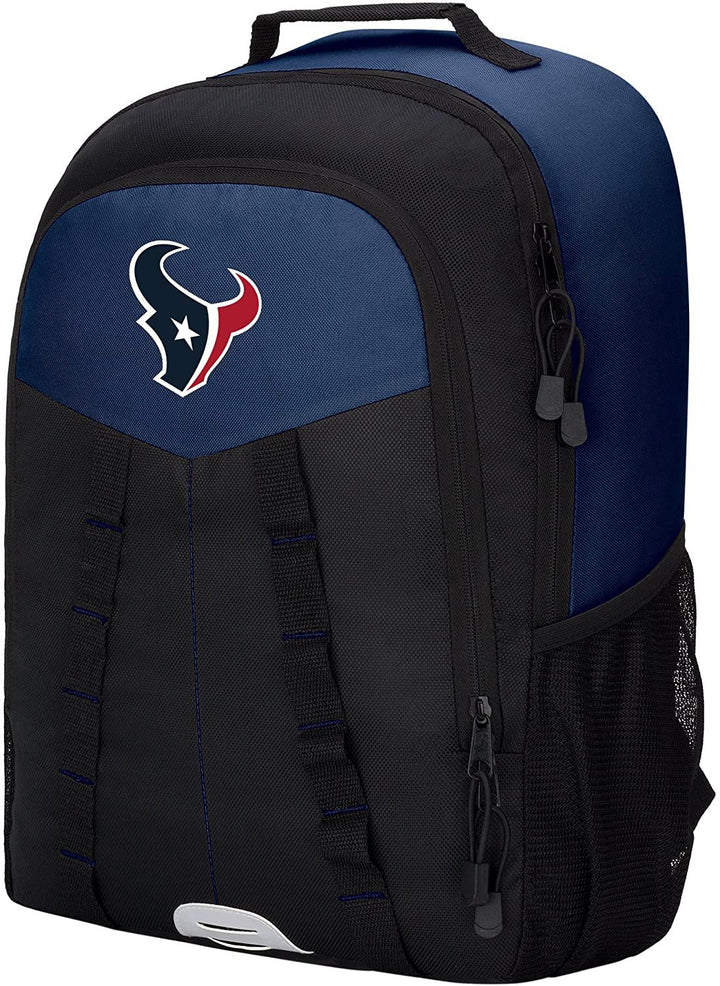 Houston Texans Backpack Premium Embroidered Heavy Duty Scorcher Design, 18.5x12.5x5 Inch