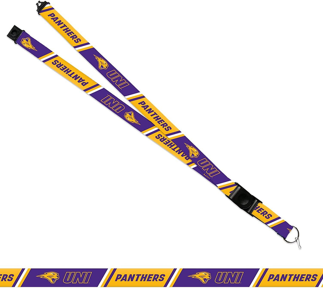University of Northern Iowa Panthers Lanyard Keychain Double Sided Breakaway Safety Design Adult