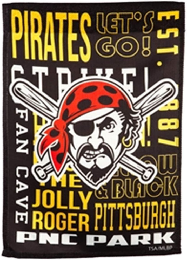 Pittsburgh Pirates Fan Rules Premium 2-Sided 28x44 Banner Outdoor Flag Baseball