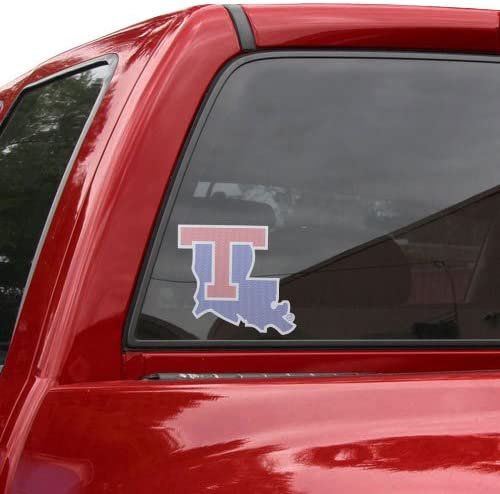 Louisiana Tech University Bulldogs 8 Inch Perforated Auto Window Film Decal One-Way Vision Exterior Application