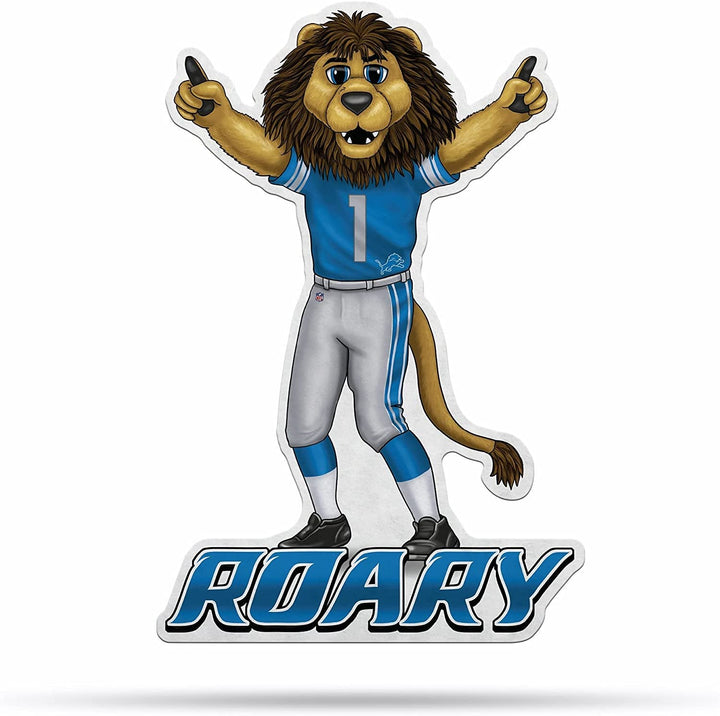 Detroit Lions Pennant Mascot Logo 18 Inch Soft Felt