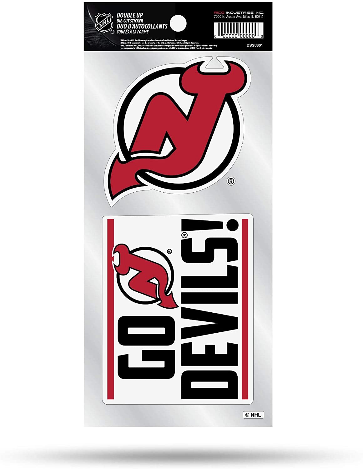 New Jersey Devils Double Up Die Cut 2-Piece Sticker Sheet – Last Stand Hats