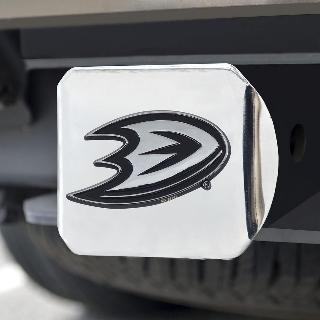 Anaheim Ducks Hitch Cover Solid Metal with Raised Chrome Metal Emblem 2" Square Type III