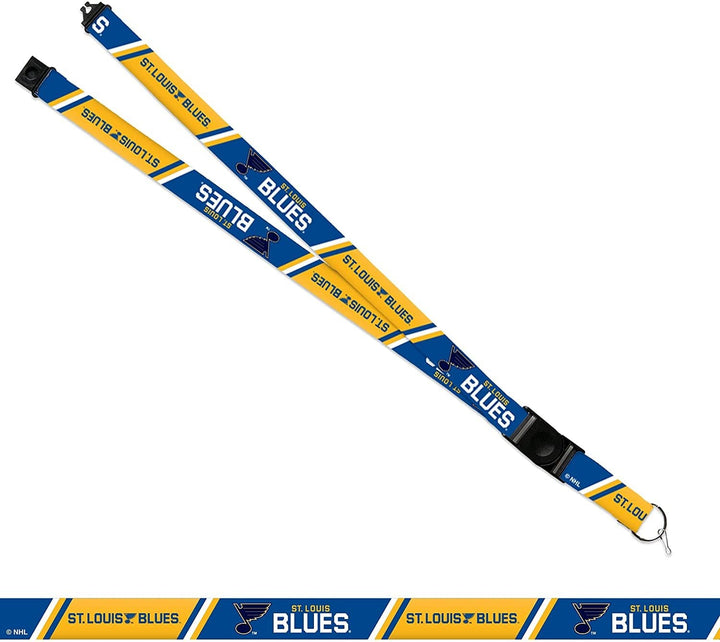 St Louis Blues Lanyard Keychain Safety Breakaway Double Sided